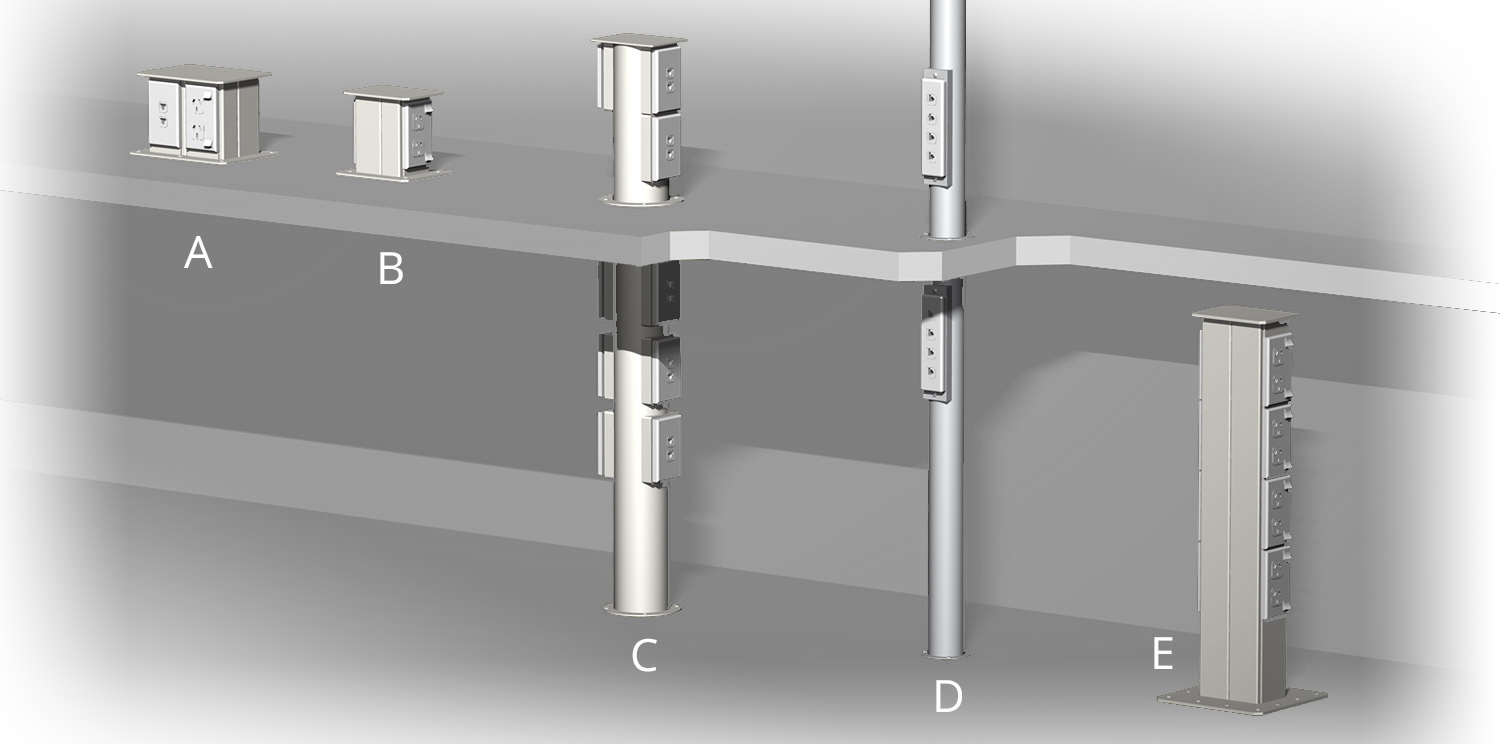 Pedestals Multi Channel & Network Cable Management Systems NZ, Interserv